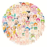 Conjunto de 5 Autocolantes De Desenhos Animados Sonny Angle, À Prova De Água, Para Garrafas De Água, Portáteis E Bagagem